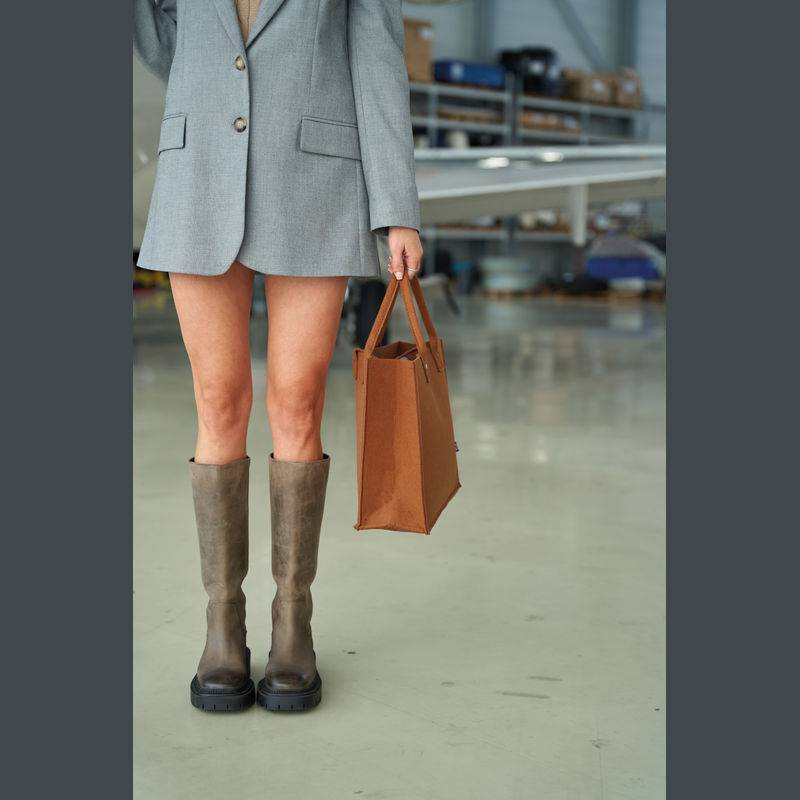 Plstěná taška RPET, hnědá Plstěná taška RPET, hnědá