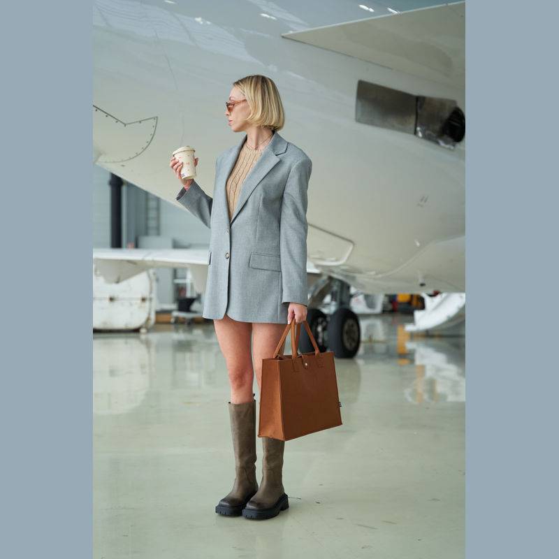 Plstěná taška RPET, hnědá Plstěná taška RPET, hnědá