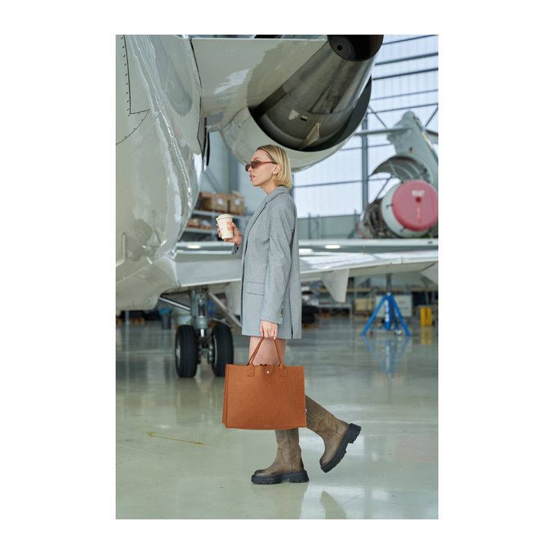 Plstěná taška RPET, hnědá Plstěná taška RPET, hnědá