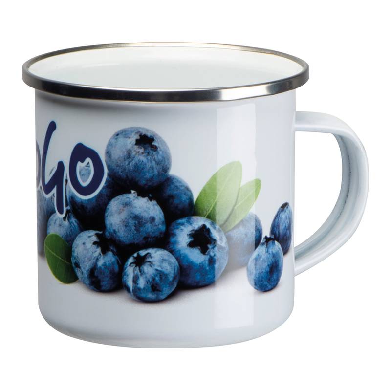 Smaltovaný retro hrnek, bílá Smaltovaný retro hrnek, bílá