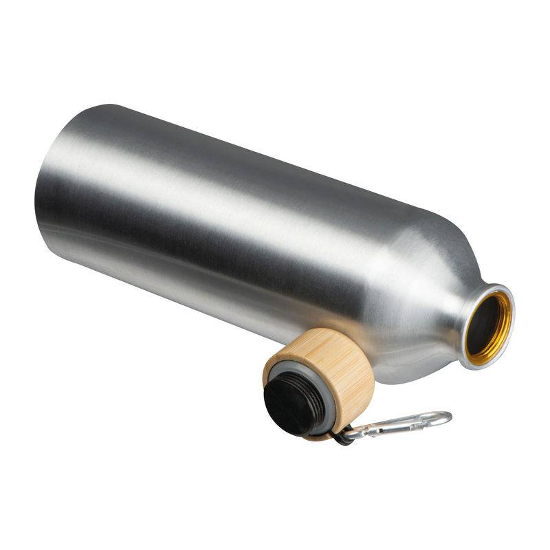 Fľaša z recyklovaného hliníka, sivá Fľaša z recyklovaného hliníka, sivá