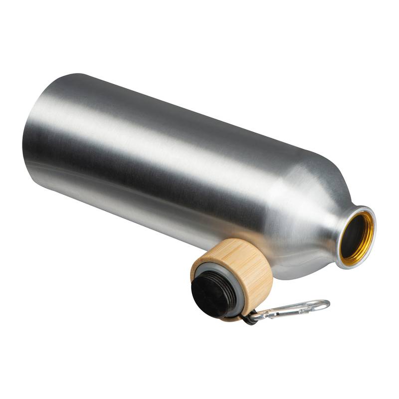 Fľaša z recyklovaného hliníka, sivá Fľaša z recyklovaného hliníka, sivá