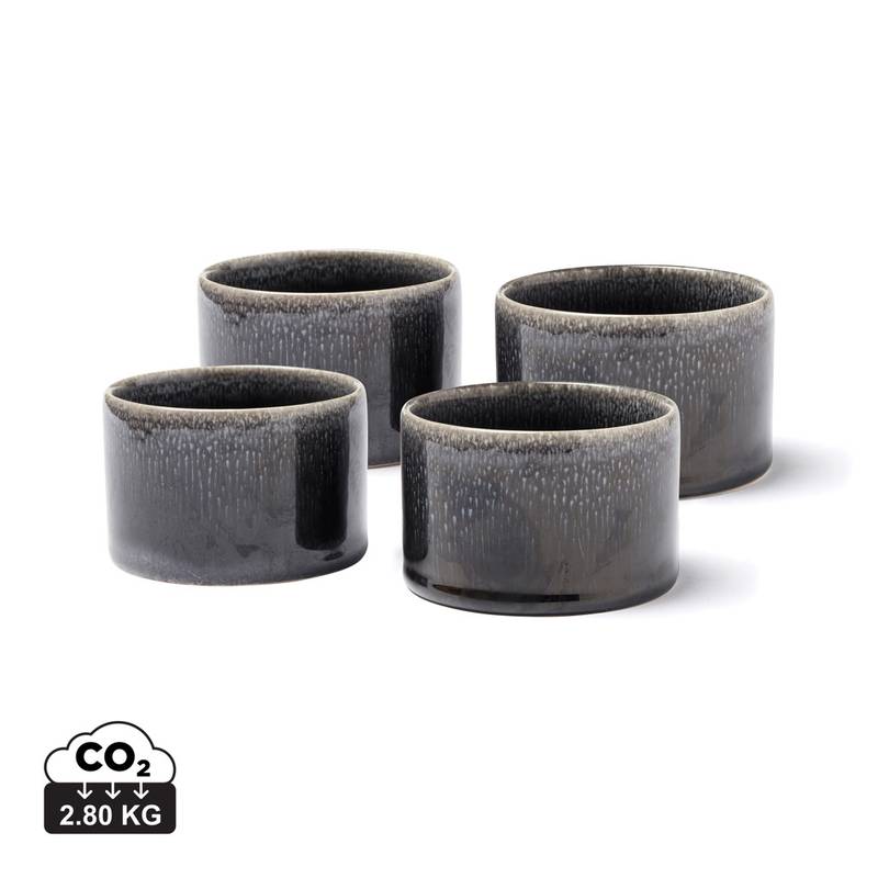 Sada mini misek 4 ks VINGA Nomimono, černá Sada mini misek 4 ks VINGA Nomimono, černá