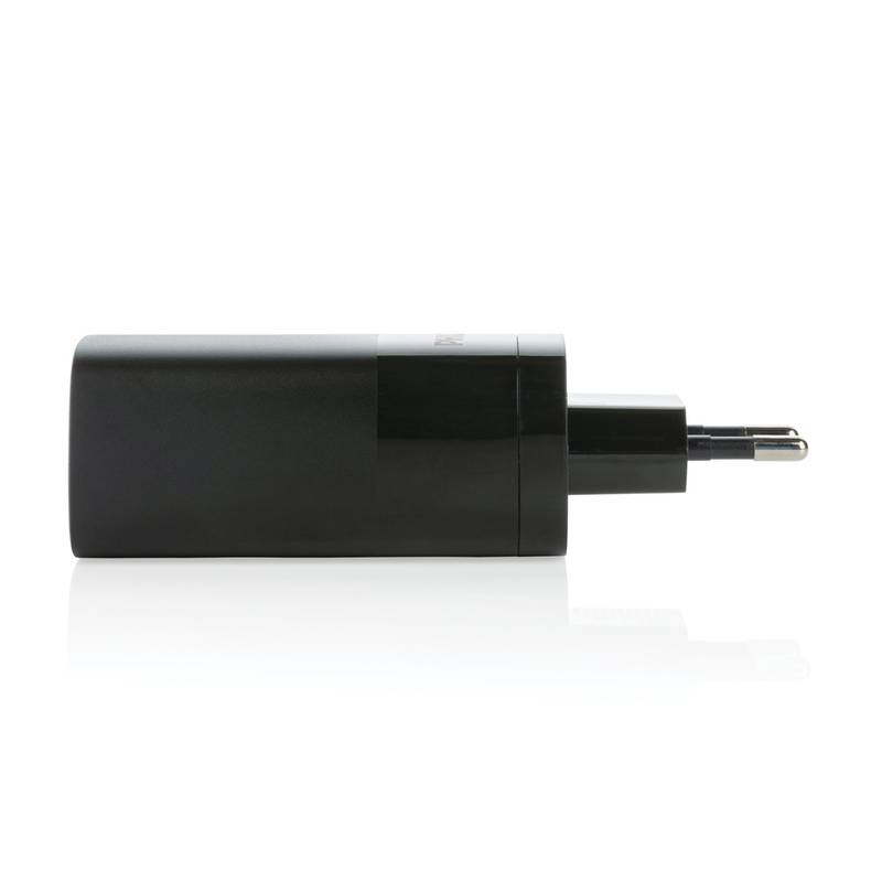 Philips 65W ultra rýchla PD 3-portová USB stenová nabíjačka, čierna Philips 65W ultra rýchla PD 3-portová USB stenová nabíjačka, čierna