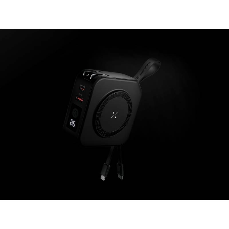 Nabíjačka Urban Vitamin Saratoga 5 in 1, čierna Nabíjačka Urban Vitamin Saratoga 5 in 1, čierna