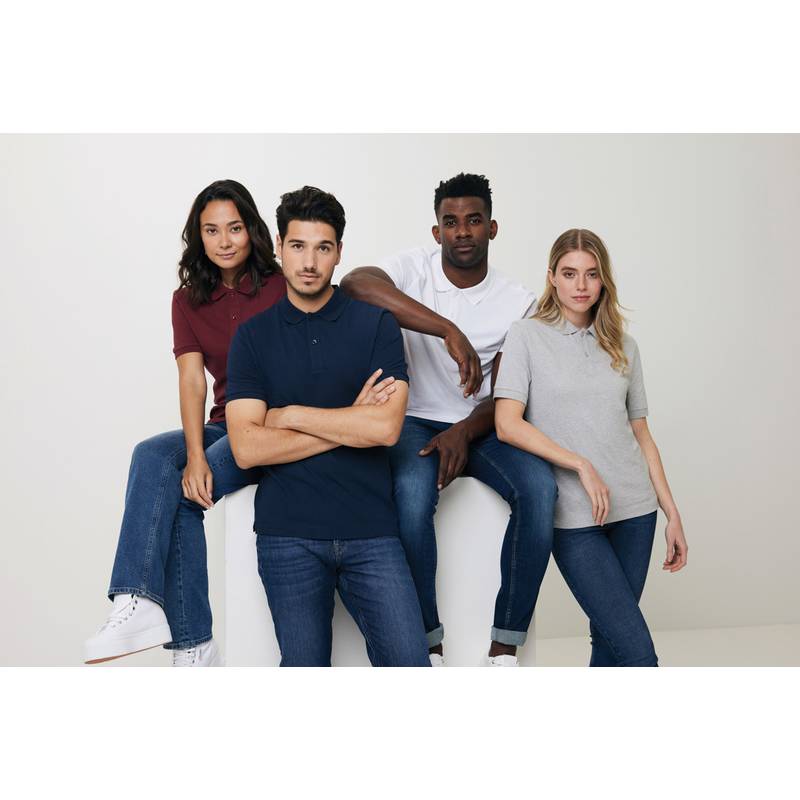 Polo tričko Iqoniq Yosemite z recykl. bavlny, 4XL, čierna Polo tričko Iqoniq Yosemite z recykl. bavlny, 4XL, čierna