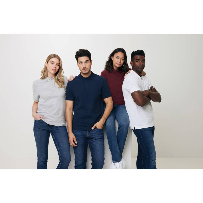 Polo tričko Iqoniq Yosemite z recykl. bavlny, 4XL, čierna Polo tričko Iqoniq Yosemite z recykl. bavlny, 4XL, čierna