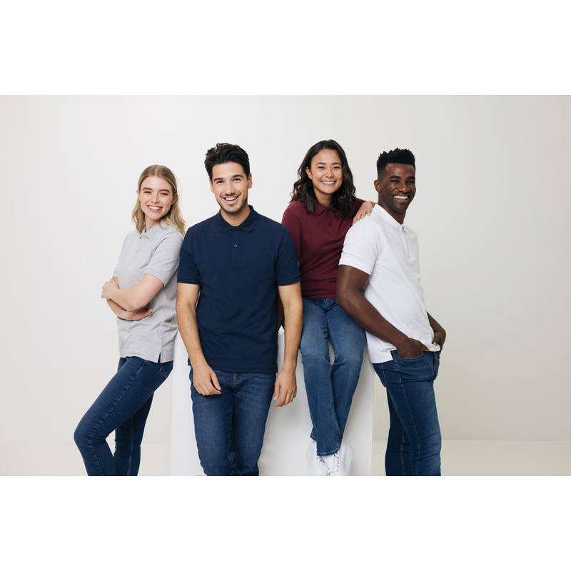 Polo tričko Iqoniq Yosemite z recykl. bavlny, 4XL, čierna Polo tričko Iqoniq Yosemite z recykl. bavlny, 4XL, čierna