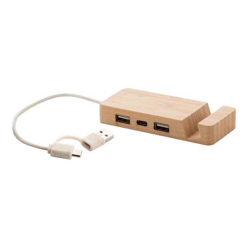 Mobaru USB hub, hnedá prírodná Mobaru USB hub, hnedá prírodná