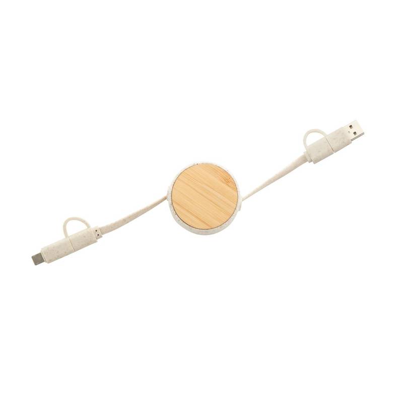 Komugo USB nabíjecí kabel, hnědá přírodní Komugo USB nabíjecí kabel, hnědá přírodní