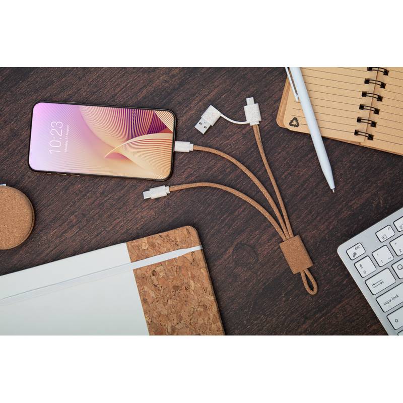 Koruku USB nabíjecí kabel, hnědá přírodní Koruku USB nabíjecí kabel, hnědá přírodní