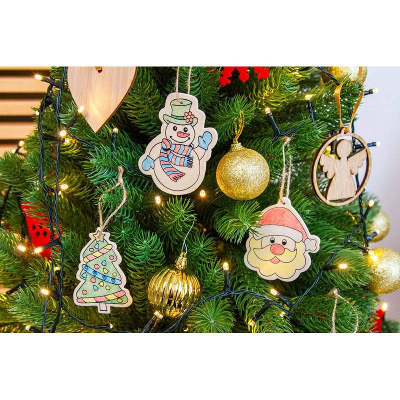 Sormela vianočné ozdoby na vyfarbenie, hnedá prírodná Sormela vianočné ozdoby na vyfarbenie, hnedá prírodná