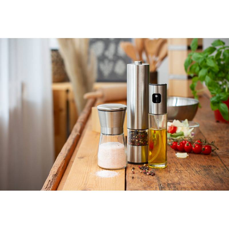 Malabar mlýnek na sůl a pepř, šedá stříbrná Malabar mlýnek na sůl a pepř, šedá stříbrná