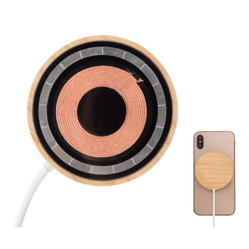 SeeMag magnetická bezdrátová nabíječka, hnědá přírodní SeeMag magnetická bezdrátová nabíječka, hnědá přírodní