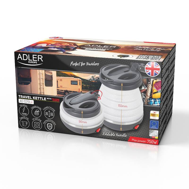 Rychlovarná konvice plastová 600ml, zástrčka typu UK Rychlovarná konvice plastová 600ml, zástrčka typu UK