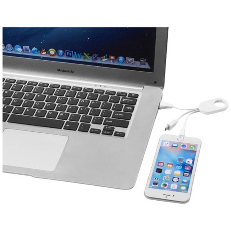 Nabíjecí kabel Troop 3-v-1, bílá Nabíjecí kabel Troop 3-v-1, bílá