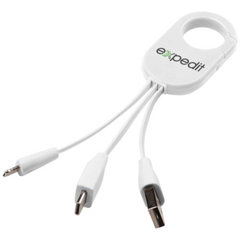 Nabíjecí kabel Troop 3-v-1, bílá Nabíjecí kabel Troop 3-v-1, bílá