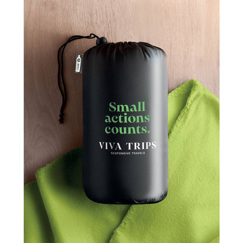 Fleecová cestovná prikrývka, zelená lime Fleecová cestovná prikrývka, zelená lime