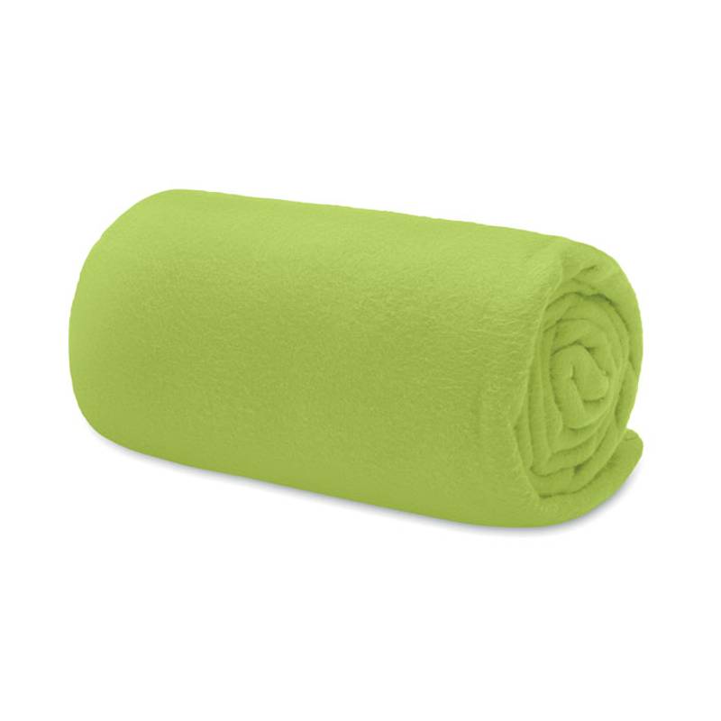 Fleecová cestovná prikrývka, zelená lime Fleecová cestovná prikrývka, zelená lime