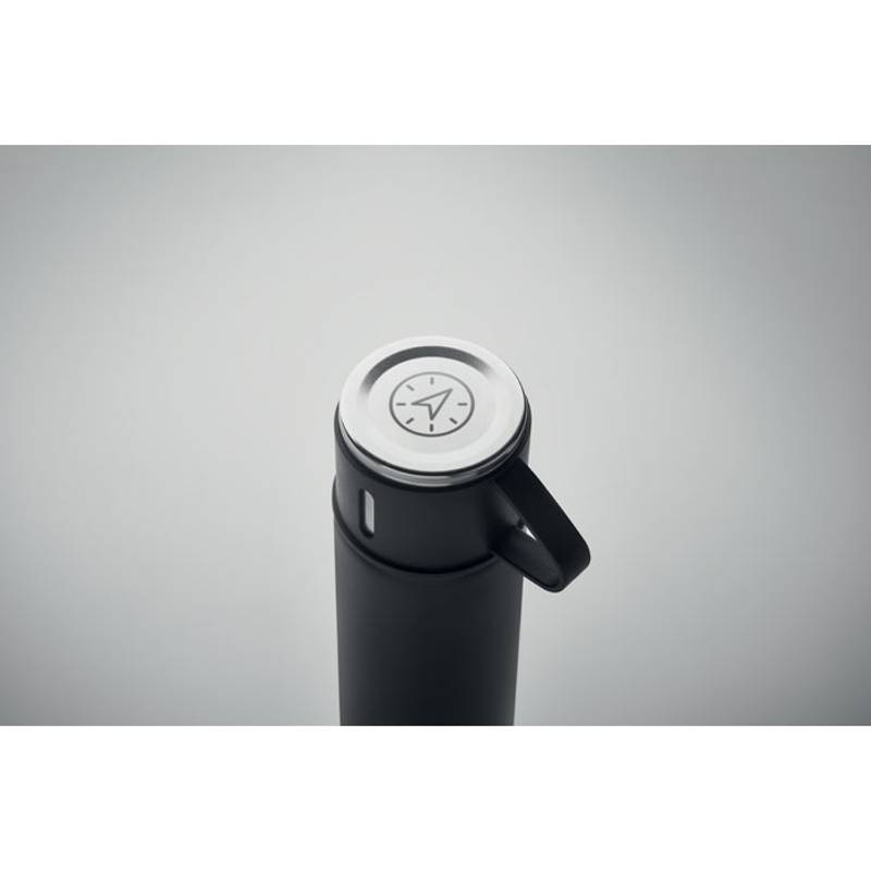 Láhev s dvojitou stěnou 420 ml, černá Láhev s dvojitou stěnou 420 ml, černá