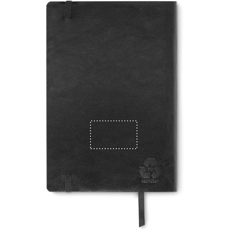 Recyklovaný zápisník A5, černá Recyklovaný zápisník A5, černá