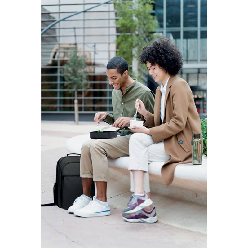 Box na oběd z recyklovaného PP, černá Box na oběd z recyklovaného PP, černá