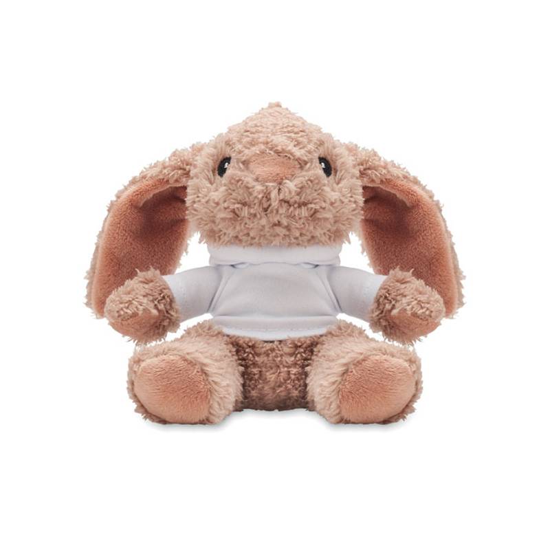 Plyšový zajíček v mikině, bílá Plyšový zajíček v mikině, bílá