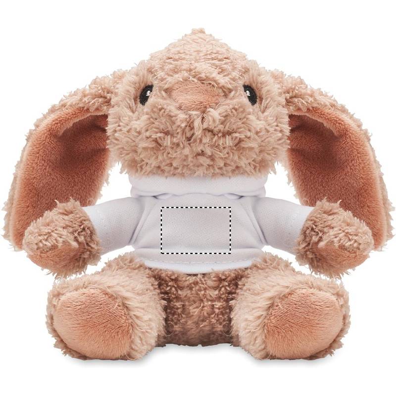 Plyšový zajíček v mikině, bílá Plyšový zajíček v mikině, bílá