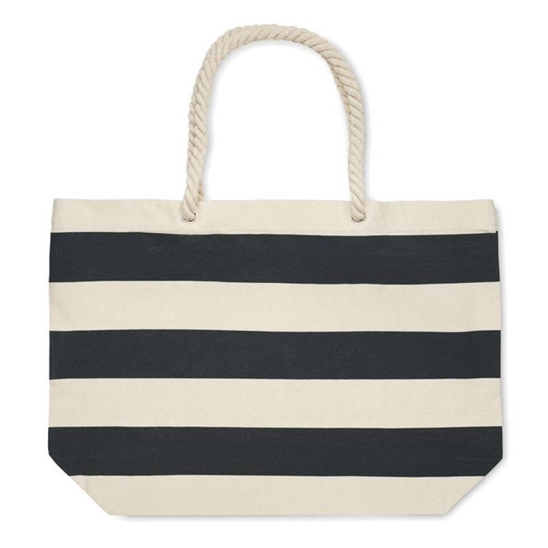 Bavlnená plážová taška 220g, čierna Bavlnená plážová taška 220g, čierna