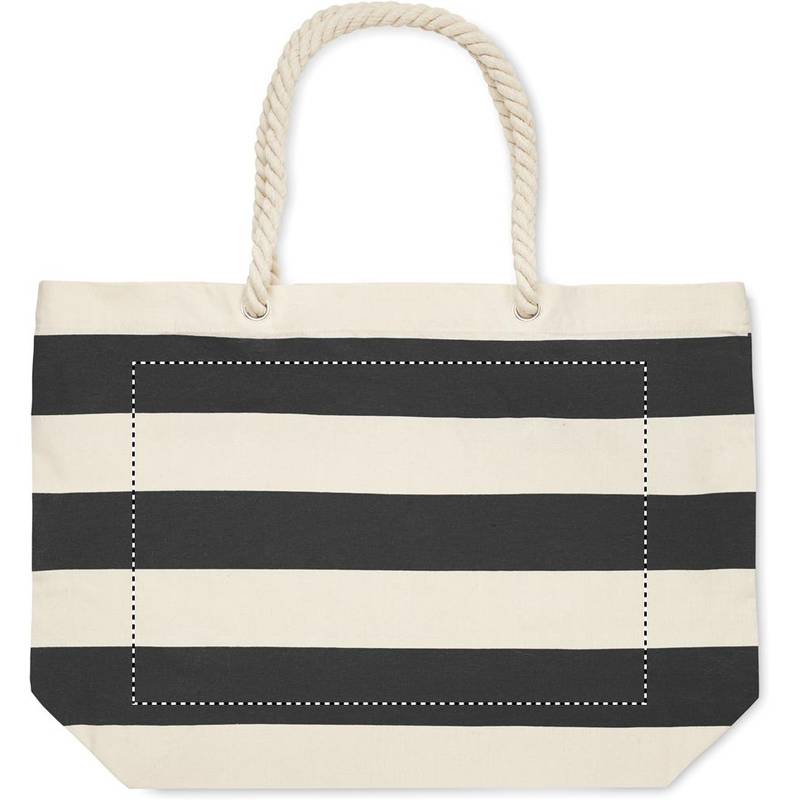 Bavlnená plážová taška 220g, čierna Bavlnená plážová taška 220g, čierna