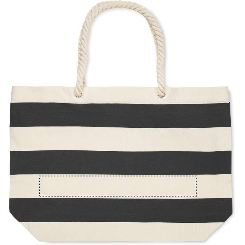 Bavlnená plážová taška 220g, čierna Bavlnená plážová taška 220g, čierna