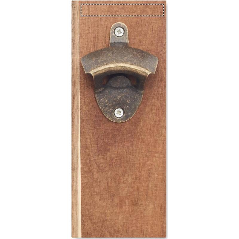 Nástěnný otvírák na lahve, hnědá wood Nástěnný otvírák na lahve, hnědá wood