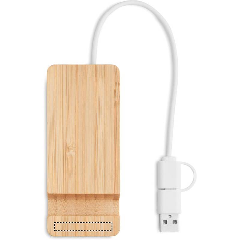 Bambusový USB rozbočovač, hnědá wood Bambusový USB rozbočovač, hnědá wood