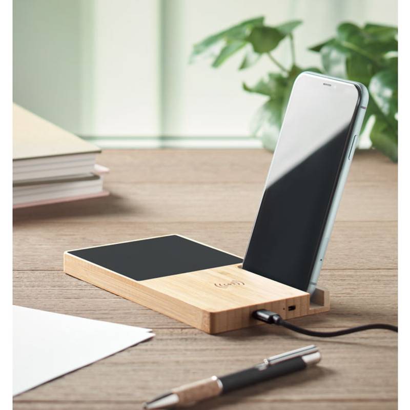 Ohřívač hrnků a nabíječka, hnědá wood Ohřívač hrnků a nabíječka, hnědá wood