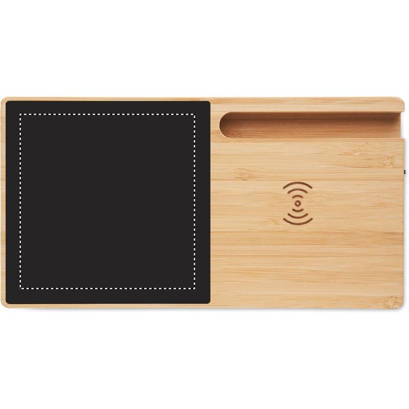 Ohřívač hrnků a nabíječka, hnědá wood Ohřívač hrnků a nabíječka, hnědá wood