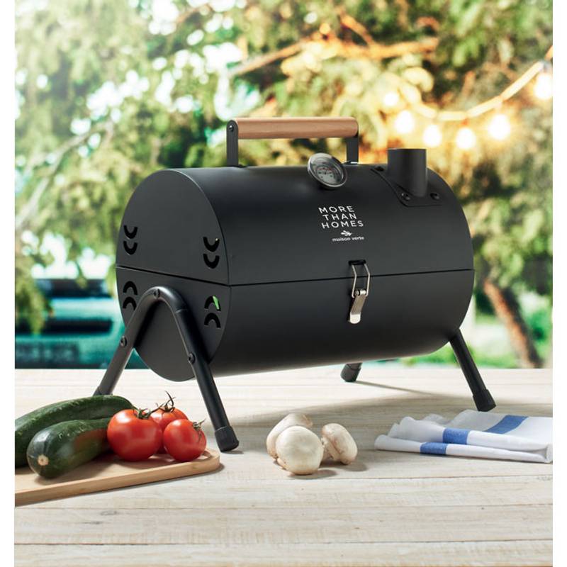 Přenosný gril s komínkem, černá Přenosný gril s komínkem, černá