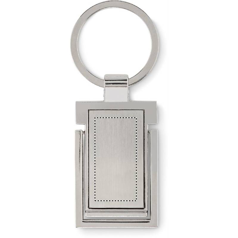 Kľúčenka a stojan na telefón, sivá strieborná Kľúčenka a stojan na telefón, sivá strieborná