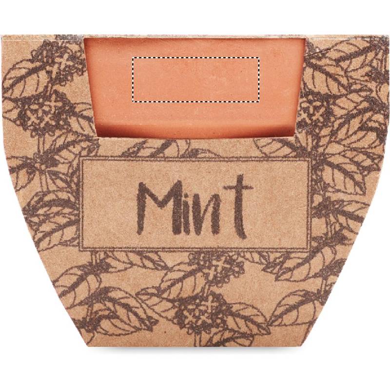 Semínka máty v květináčku, hnědá wood Semínka máty v květináčku, hnědá wood