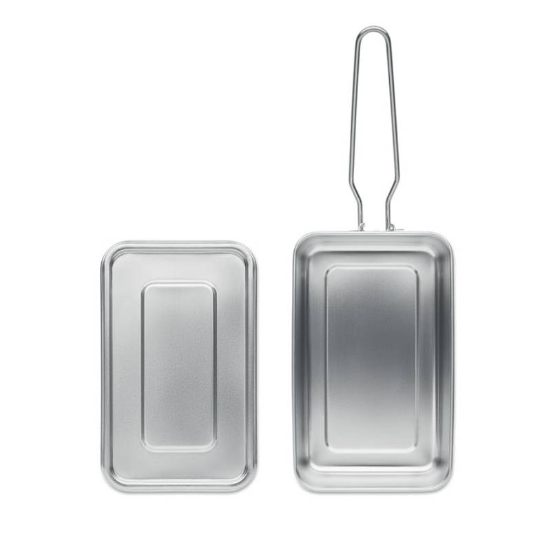 Nerezová krabička na obed, sivá strieborná Nerezová krabička na obed, sivá strieborná