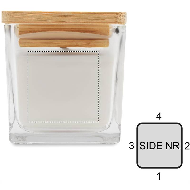 Čtvercová vonná svíčka 50gr, bílá Čtvercová vonná svíčka 50gr, bílá