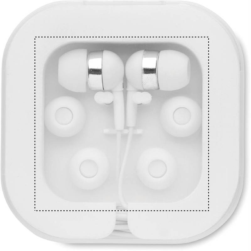 Slúchadlá so silikón. špunty, biela Slúchadlá so silikón. špunty, biela