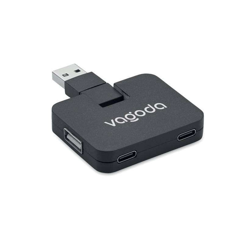 4portový USB rozbočovač, černá 4portový USB rozbočovač, černá