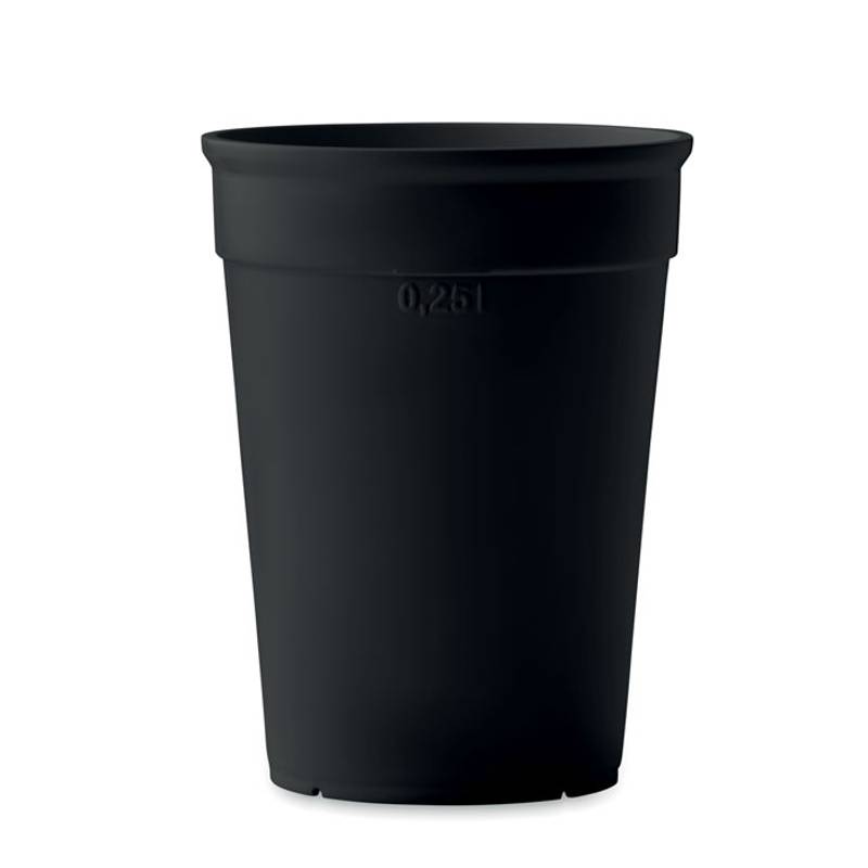 Hrnek z recykl. PP 300 ml, černá Hrnek z recykl. PP 300 ml, černá