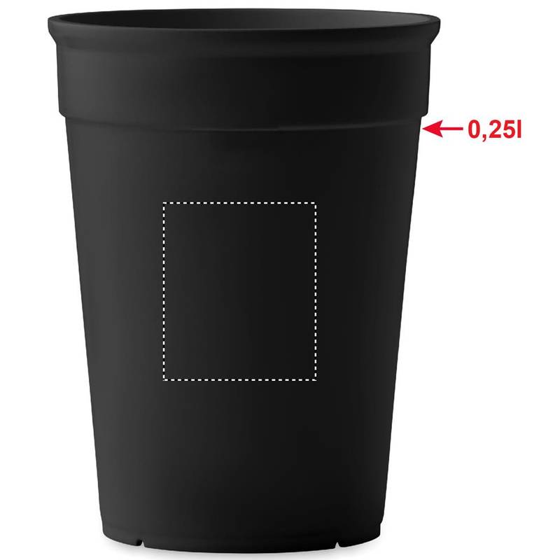 Hrnek z recykl. PP 300 ml, černá Hrnek z recykl. PP 300 ml, černá