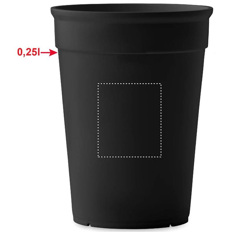 Hrnek z recykl. PP 300 ml, černá Hrnek z recykl. PP 300 ml, černá