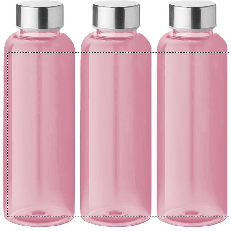 Tritánová fľaša 500 ml, ružová transparentná Tritánová fľaša 500 ml, ružová transparentná