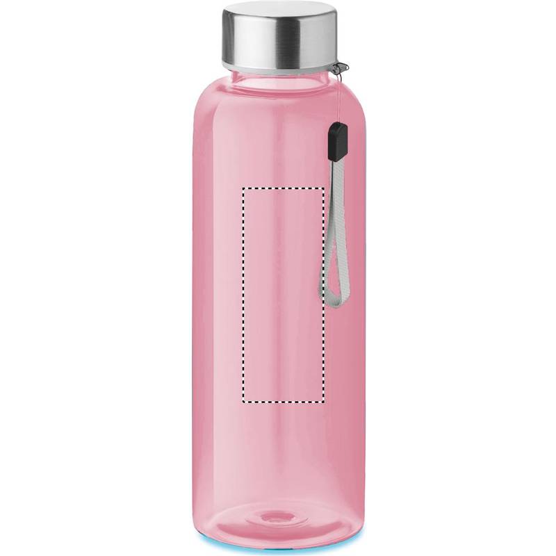 RPET fľaša 500ml, ružová transparentná RPET fľaša 500ml, ružová transparentná