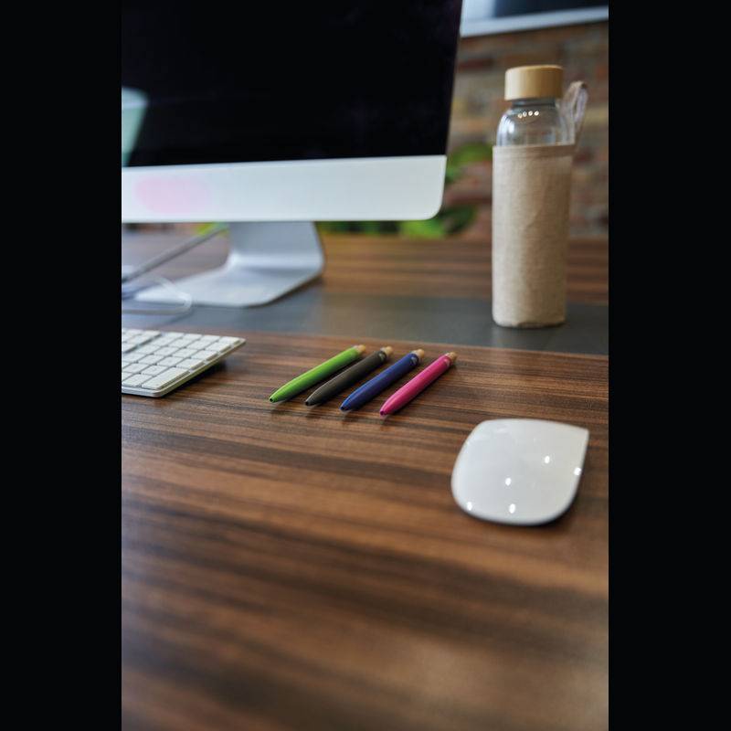 Recyklované hliníkové kuličkové pero, černá Recyklované hliníkové kuličkové pero, černá