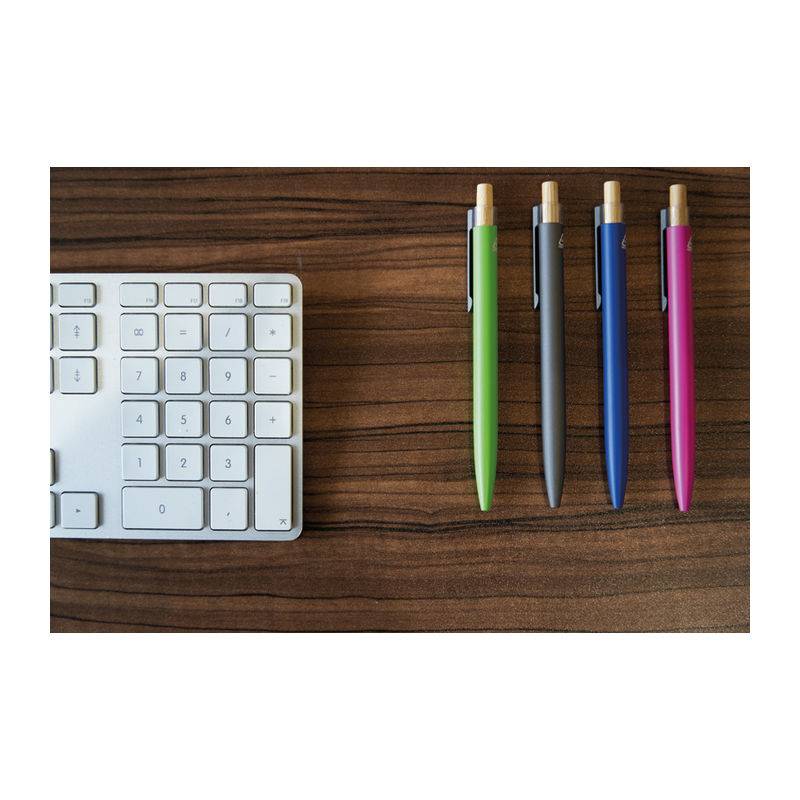 Recyklované hliníkové kuličkové pero, černá Recyklované hliníkové kuličkové pero, černá