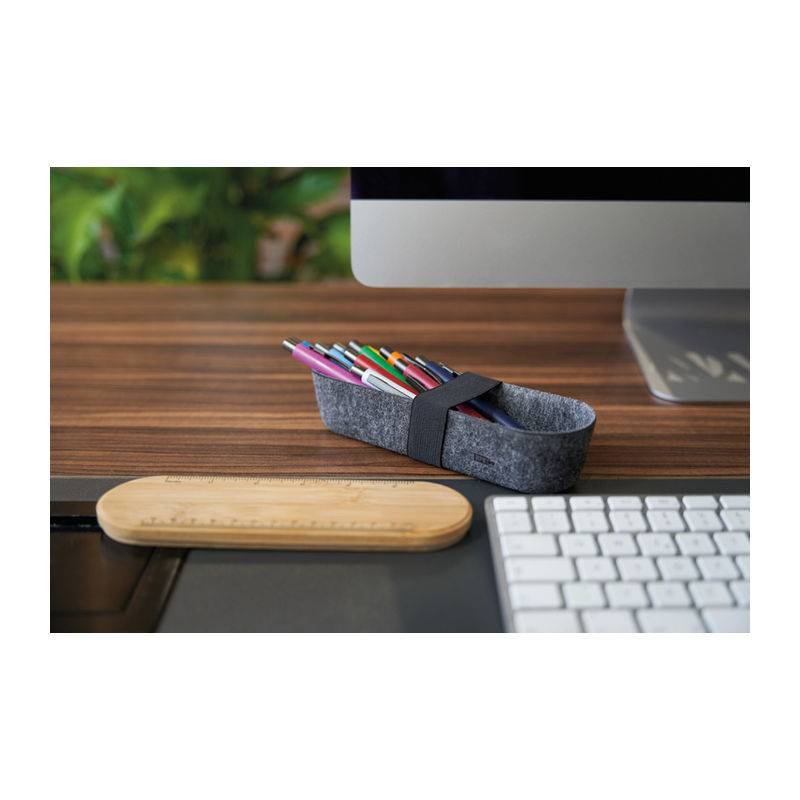 Pouzdro na psací potřeby, šedá - hnědá Pouzdro na psací potřeby, šedá - hnědá